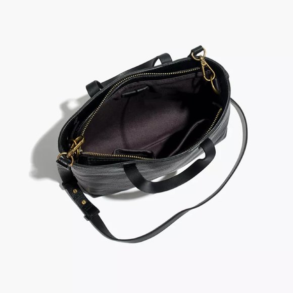 Madewell Zip Top Transport Crossbody bag in True Black - Picture 4 of 7